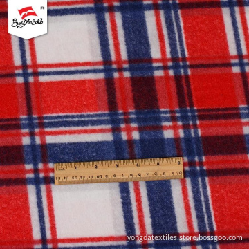 England Check Print Fleece Tartan Fabric